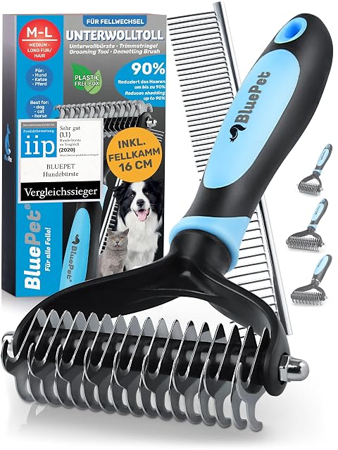 Cepillo BluePet para subpelo de perros y gatos