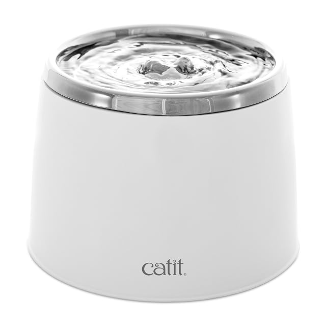 Fuente Catit Flower Fountain con inserto de acero inoxidable