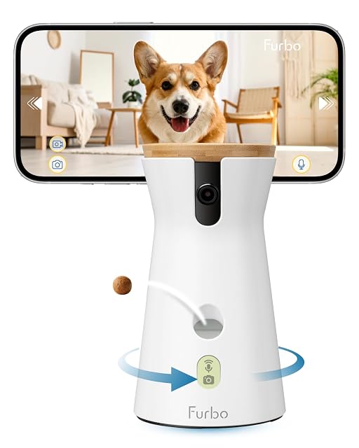 Cámara para perros Furbo 360 con dispensador de premios