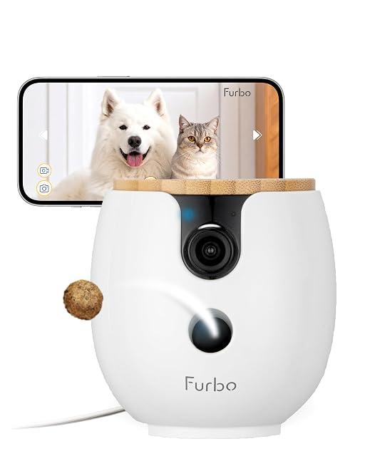 Cámara para mascotas Furbo Mini 360 con dispensador de premios