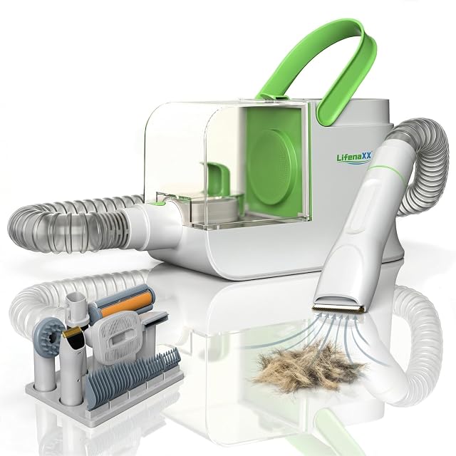 Kit de peluquería para mascotas Lifenaxx LX-052 6 en 1 con aspirador