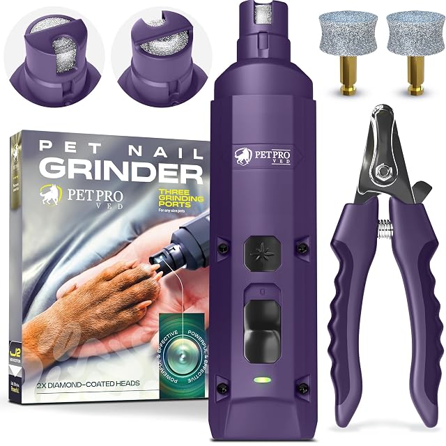 Lima de uñas eléctrica sin cable PETPROVED en color morado